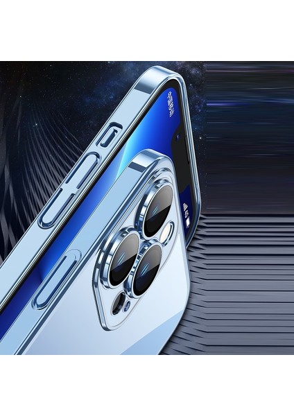Apple iPhone 13 Pro Max Kılıf Kamera Korumalı Garaj Electroplated Pc Sert Kapak Yeşil
