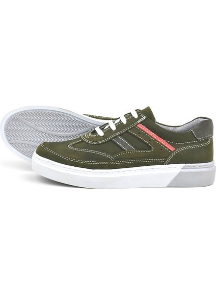 Deri Haki Yeşil Çocuk Günlük Spor Okul Ayakkabı indirimleri