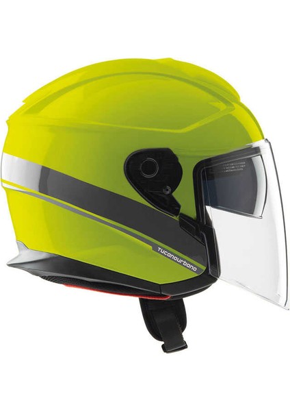 Tucano Urbano El Max Yarım Kask Neon Sarı Grafik