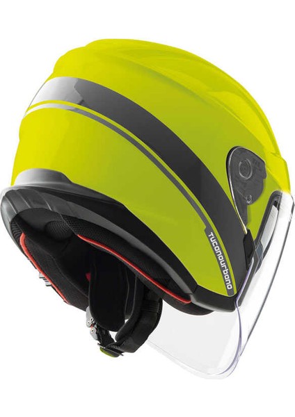 Tucano Urbano El Max Yarım Kask Neon Sarı Grafik