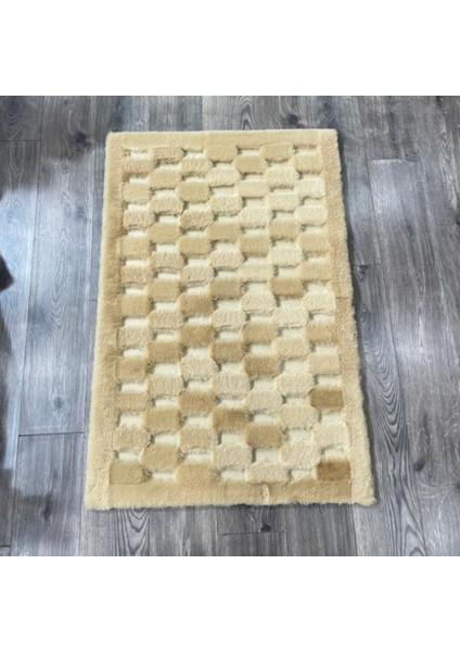 Karamel Renk Parçalı Peluş Halı 80 x 150 cm fiyatları