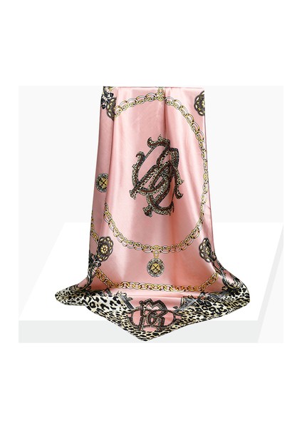 Saten Baskılı Kare Eşarp - Çok Renkli (Yurt Dışından)