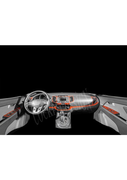 Meriç® Kia Sportage Ön Torpido Kaplama Maun 15 Parça 2011-2016