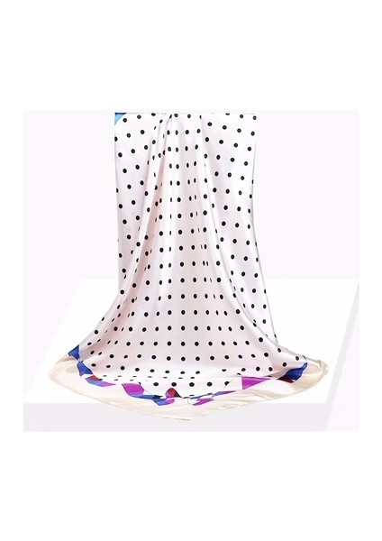 Saten Baskılı Kare Eşarp - Çok Renkli (Yurt Dışından)