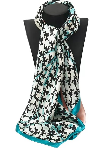 Saten Baskılı Kare Eşarp - Çok Renkli (Yurt Dışından)