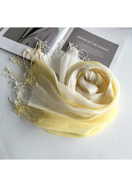 Degrade Renk Kadın Eşarp - Sarı (Yurt Dışından) fiyatları