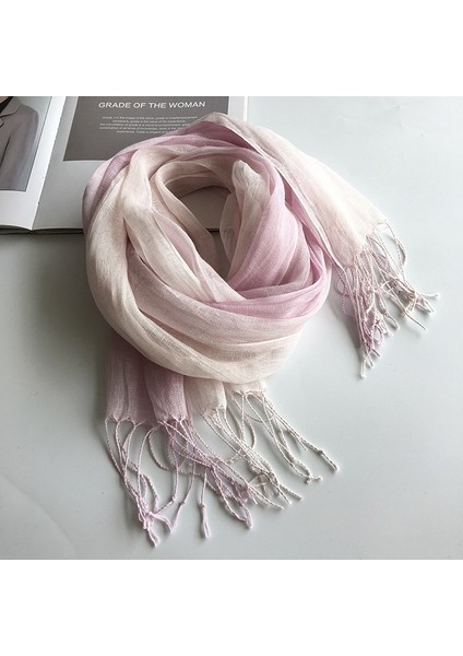 Degrade Renk Kadın Eşarp - Açık Mor (Yurt Dışından)