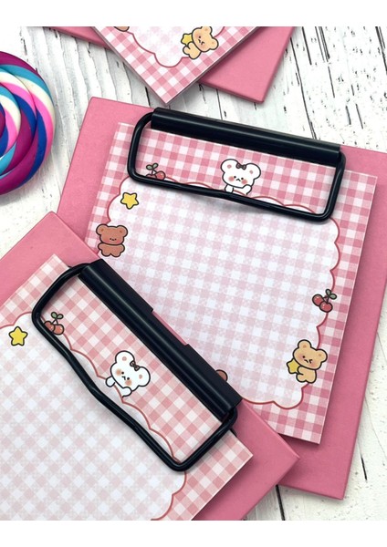 Sevimli Hayvan Desenli Pembe Sekreterlik Not Defteri/ Sticky Note / Sticker/ Post-It/ Bullet Journal fiyatları