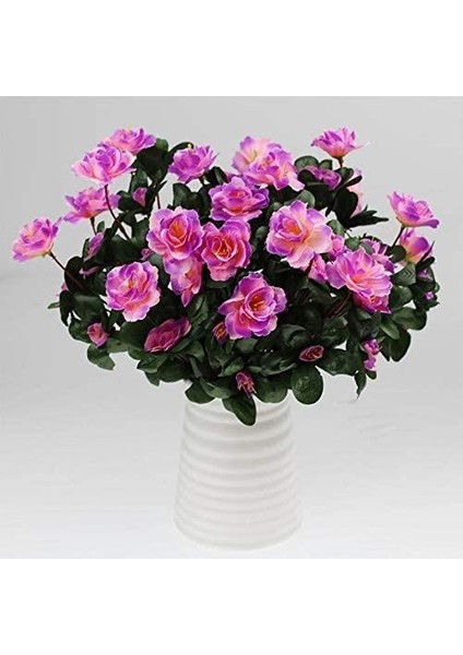 Yapay Çiçek Lila Açık Açelya Demeti 7 Dallı 33*20CM
