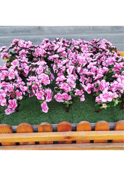Yapay Çiçek Lila Açık Açelya Demeti 7 Dallı 33*20CM