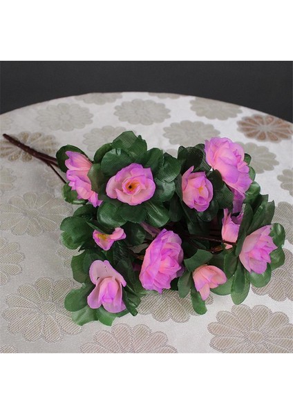 Yapay Çiçek Lila Açık Açelya Demeti 7 Dallı 33*20CM