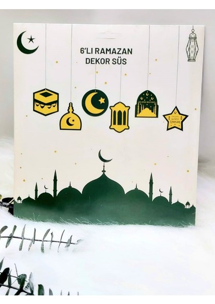 Ramazan Süsleri 6'lı Tavan Sarkıt Süs, Hoşgeldin Ramazan, LED ve 11 Ayın Sultanı modelleri