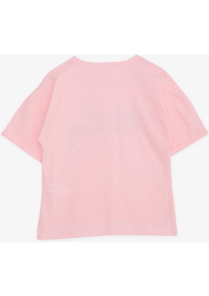 Kız Çocuk Tişört Taşlı Yazı Baskılı 9-16 Yaş, Pembe fiyatları