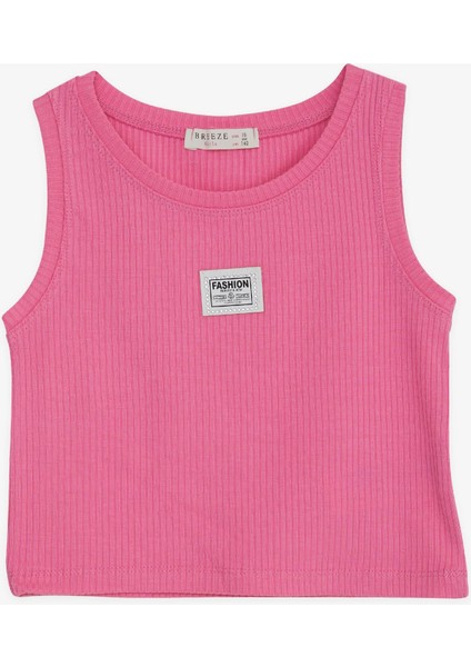 Kız Çocuk Askılı Tişört Armalı Taşlı 9-14 Yaş, Fuşya fırsatları