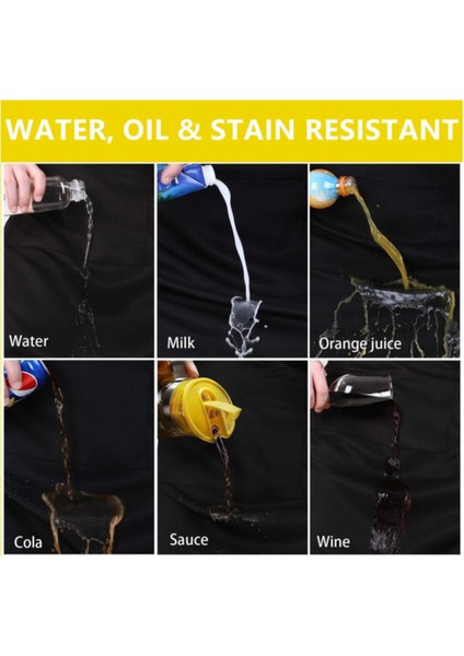 Waterproof Bulaşıkçı Önlüğü Askılı Leke Su Tutmaz Nano Cepli Mutfak Restoran Garson Chef Önlük