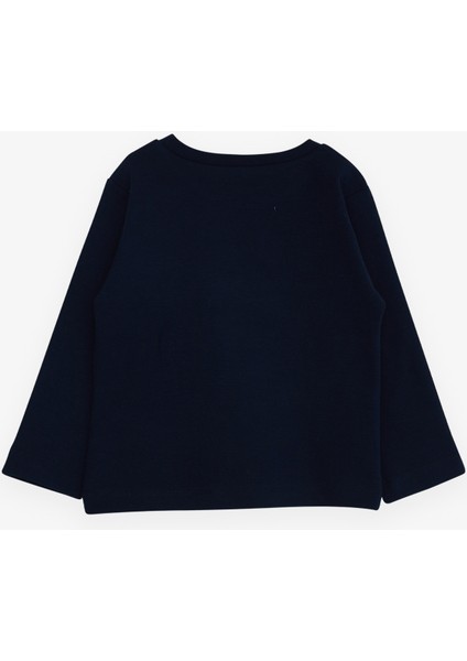 Erkek Çocuk Uzun Kollu Tişört Yazı Baskılı 1-4 Yaş, Lacivert indirimleri