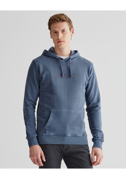 Erkek Lacivert Regular Fit Kapüşonlu Sweatshirt 2523112T.433