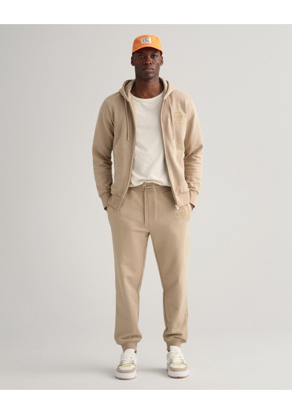 Erkek Bej Regular Fit Logolu Eşofman Altı 2039023.270