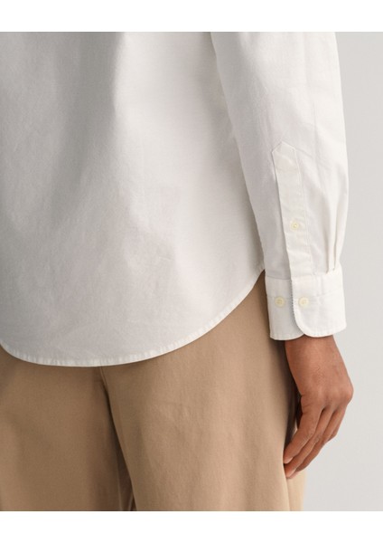 Erkek Beyaz Slim Fit Düğmeli Yaka Oxford Gömlek 3230115.11010 fırsatları