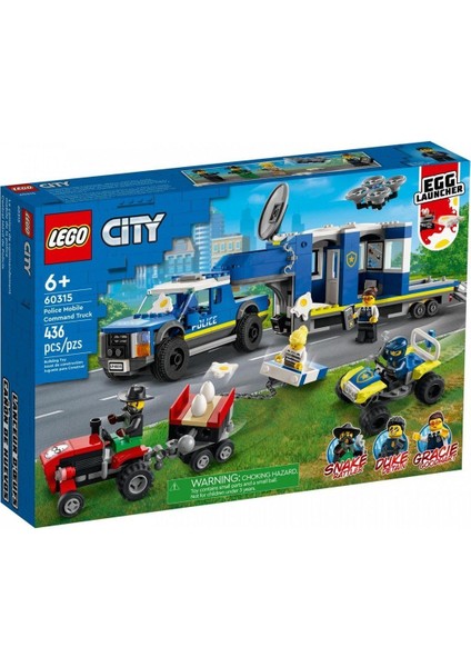 60315 Lego® City - Polis Mobil Komuta Kamyonu, 436 Parça, +6 Yaş