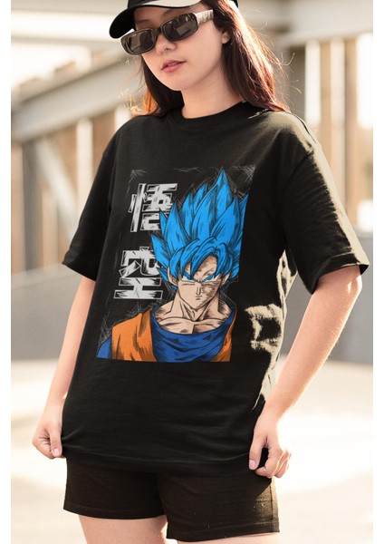 Anime Goku Blue Tişört