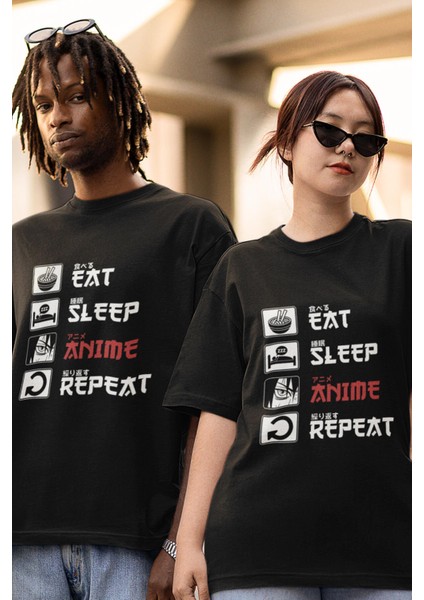 Anime Eat Sleep Anime Tişört fiyatları