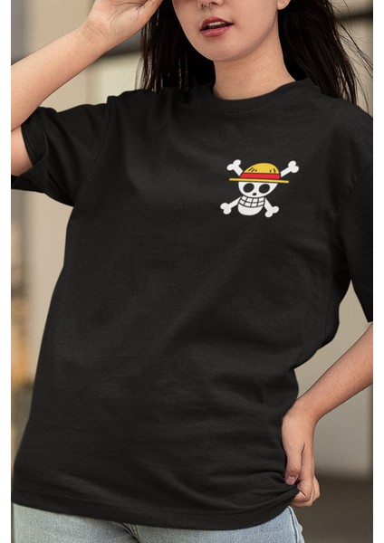 Anime One Piece Hasır Şapka Korsanları Ön - Arka Baskılı Tişört fiyatları