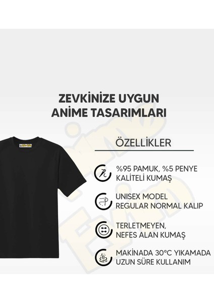 Anime Uchiha Logo Ön - Arka Baskılı Tişört