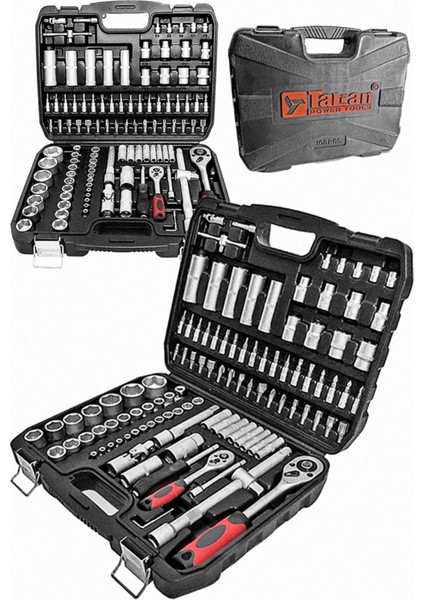 Tatran Profesyonel Yüksek Kalite Pro 108 Parça Lokma Takımı 1/2 1/4 Alyan Seti 108PRC)