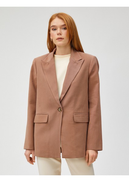 Oversize Blazer Ceket Tek Düğmeli modelleri