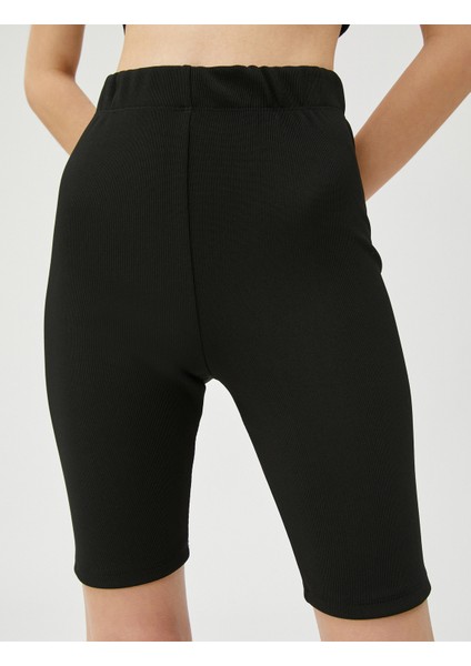 Kısa Tayt Fitilli Beli Lastik Detaylı indirimleri