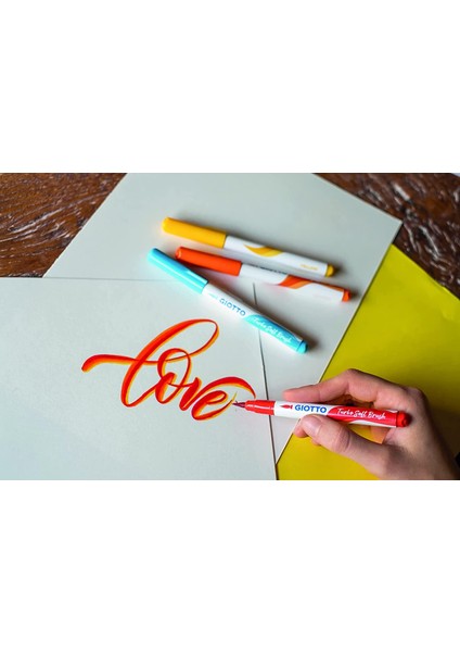 Turbo Soft Brush Marker Fırça Uçlu Kalem 10 Renk