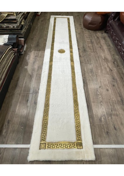Osmanlı Motifli Gold Varaklı Peluş Halı 120 x 180 cm