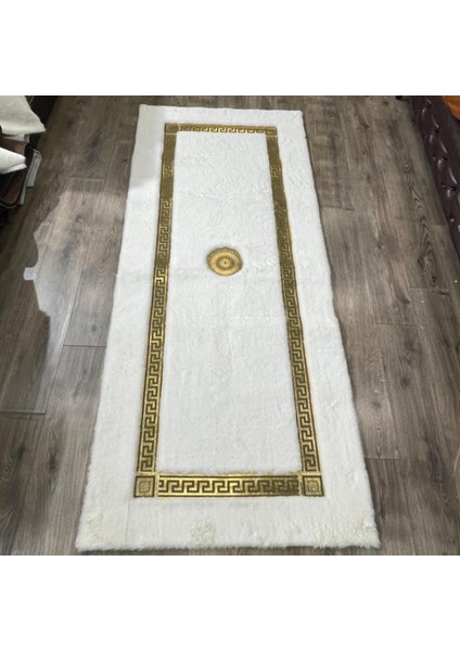 Osmanlı Motifli Gold Varaklı Peluş Halı 120 x 180 cm