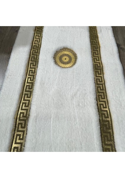 Osmanlı Motifli Gold Varaklı Peluş Halı 120 x 180 cm