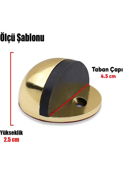 Yarımay Kapı Stoperi Tamponu Vidalı Metal Kapı Stopu Durdurucu Tutucu Albrifin