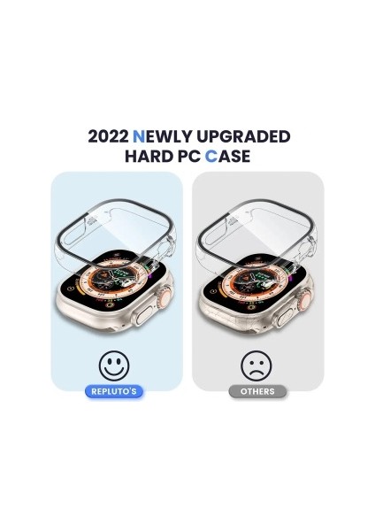 Apple Watch 8 Ultra 360 Tam Koruma (49 Mm) Yumuşak Silikon Tpu Ekran Koruyucu Kılıf