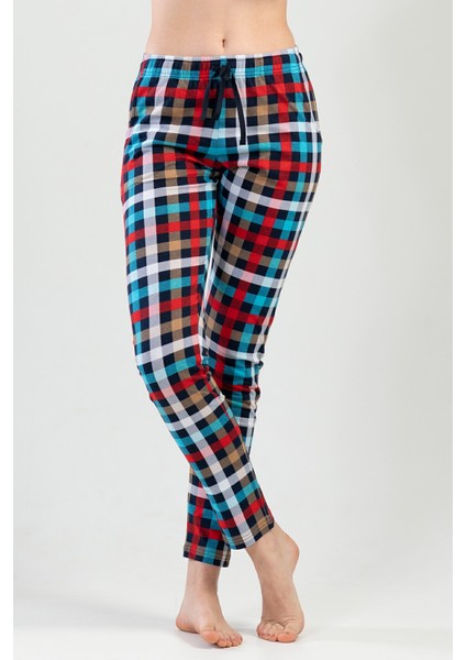 Pamuklu Kadın Büyük Beden Tekalt Pijama