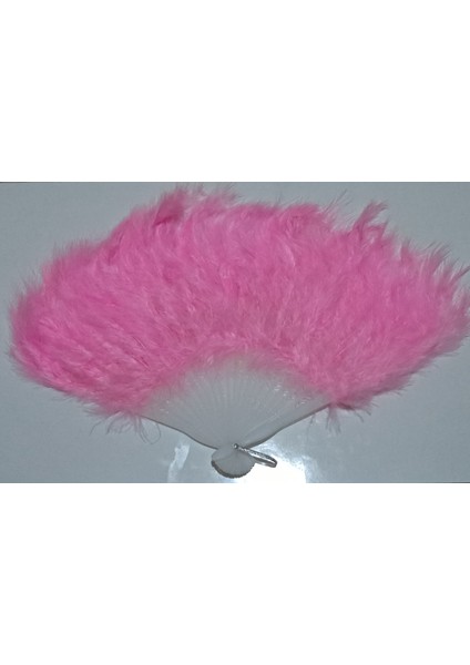 Tüylü Yelpaze Pembe Renk