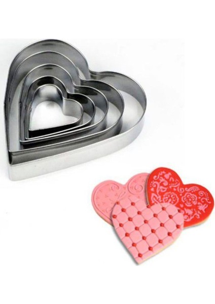 Kurabiye Kalıbı Metal Kalp 5 Parça fiyatları