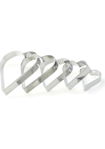 Kurabiye Kalıbı Metal Kalp 5 Parça modelleri