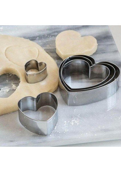 Kurabiye Kalıbı Metal Kalp 5 Parça fırsatları
