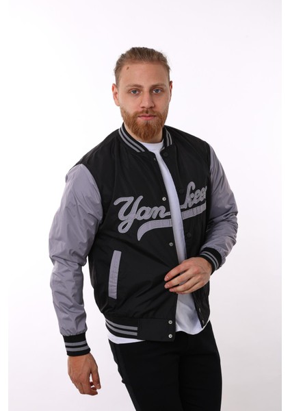 Siyah Yankees Baskılı Ceket F01000 fiyatları