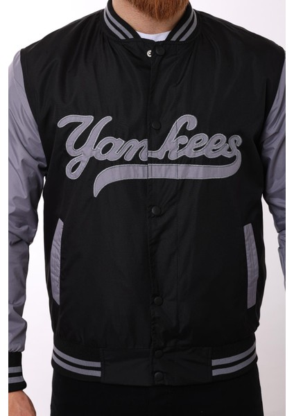 Siyah Yankees Baskılı Ceket F01000 indirimleri