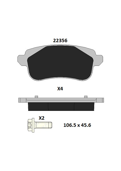 Arka Fren Balatası Renault Espace V Megane Iv Scenic Iıı Talisman Uyumlu 22356 159 14 Ans KD13 Oem 440608061R 440834627R 440608235R