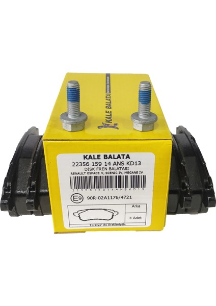 Arka Fren Balatası Renault Espace V Megane Iv Scenic Iıı Talisman Uyumlu 22356 159 14 Ans KD13 Oem 440608061R 440834627R 440608235R
