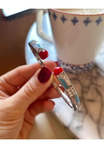 Kadın Gümüş Zirkon Taşlı Bileklik