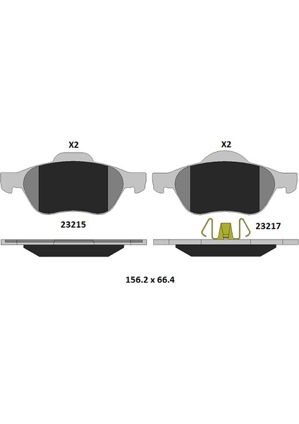 Ön Fren Balatası Renault Megane Scenic Laguna Uyumlu 23215 183 15 Ans KD13 Oem 7701206747 7701206599 410600756R