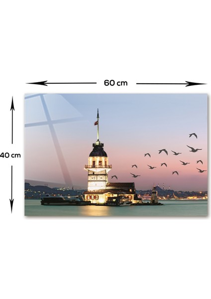 2'li Takım Kız Kulesi | Cam Ocak Arkası - Cam Kesme Tablası modelleri