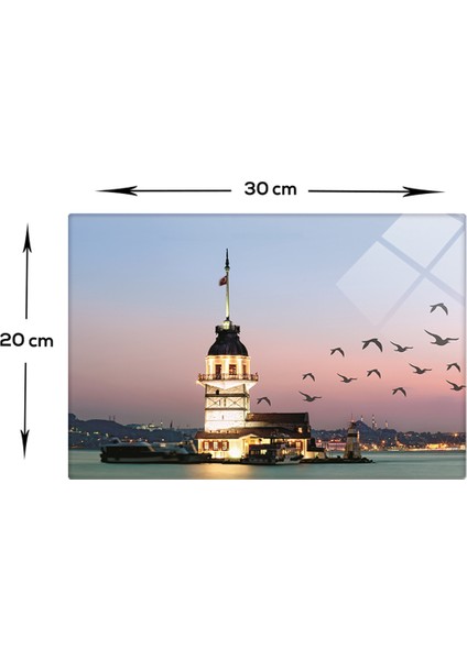 2'li Takım Kız Kulesi | Cam Ocak Arkası - Cam Kesme Tablası fırsatları